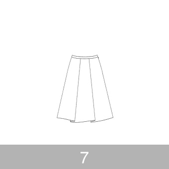 オリジナルパターン#007_タックスカート_7号