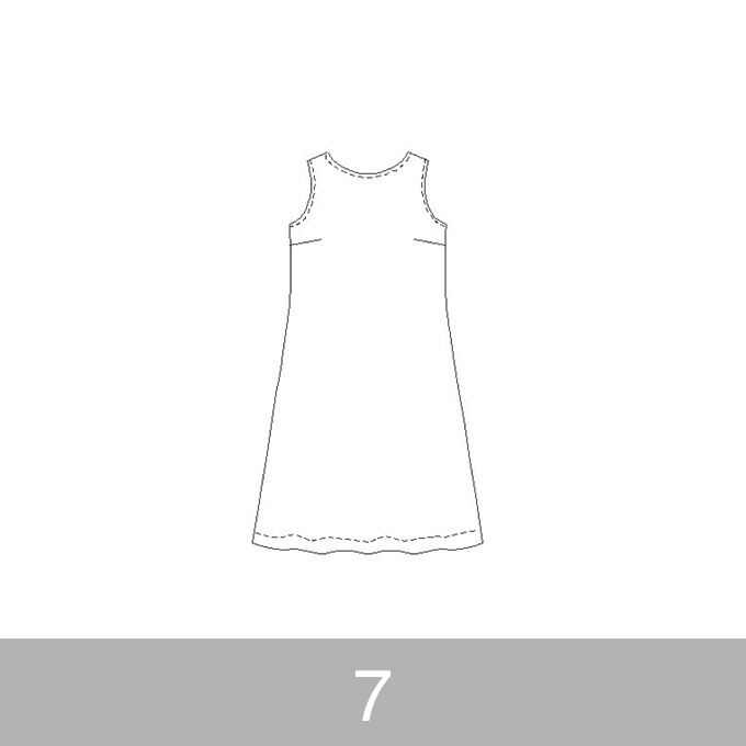 オリジナルパターン#011_ノースリーブワンピース_7号 イメージ1