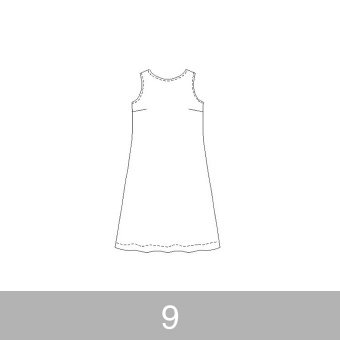 オリジナルパターン#011_ノースリーブワンピース_9号