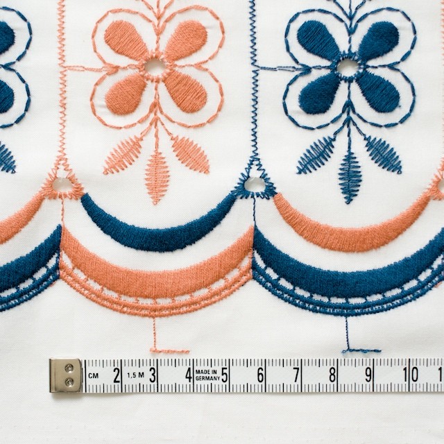 コットン×フラワー(ホワイト)×ローン刺繍_全2色 イメージ4