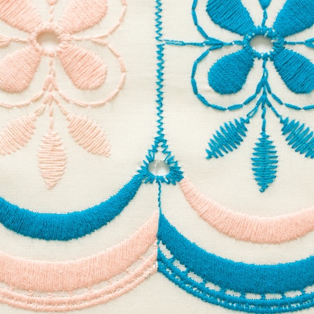 コットン×フラワー(キナリ)×ローン刺繍_全2色 イメージ1