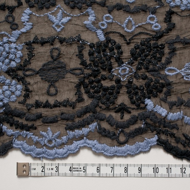 コットン×フラワー(ブラウン)×ボイル刺繍_全4色 イメージ4