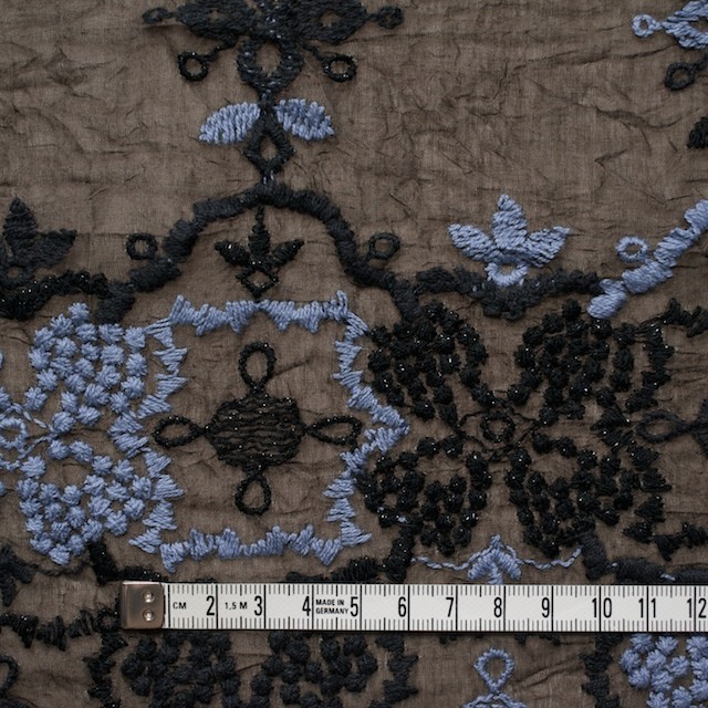 コットン×フラワー(ブラウン)×ボイル刺繍_全4色 イメージ5