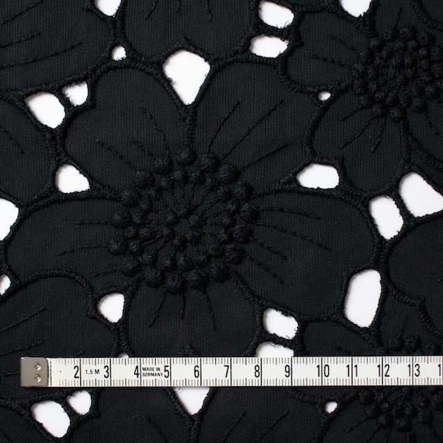 コットン×フラワー(ブラック)×ピケ刺繍_全2色 イメージ4