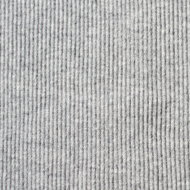 コットン×無地(グレー)×丸編みリブニット_全3色 イメージ1