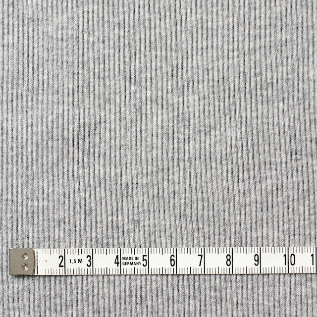 コットン×無地(グレー)×丸編みリブニット_全3色 イメージ4