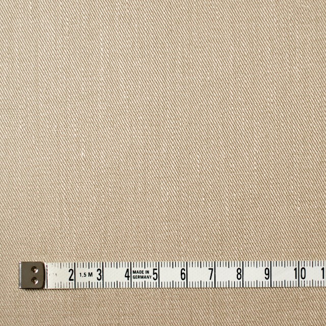 リネン&コットン混×無地(ベージュ)×サージストレッチ_全4色 イメージ4