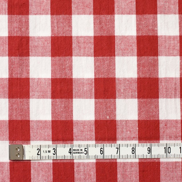 コットン×チェック(カーマインレッド)×シーチング イメージ4