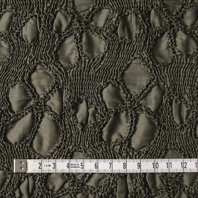 コットン×フラワー(カーキグリーン)×ローンシャーリング刺繍 イメージ4