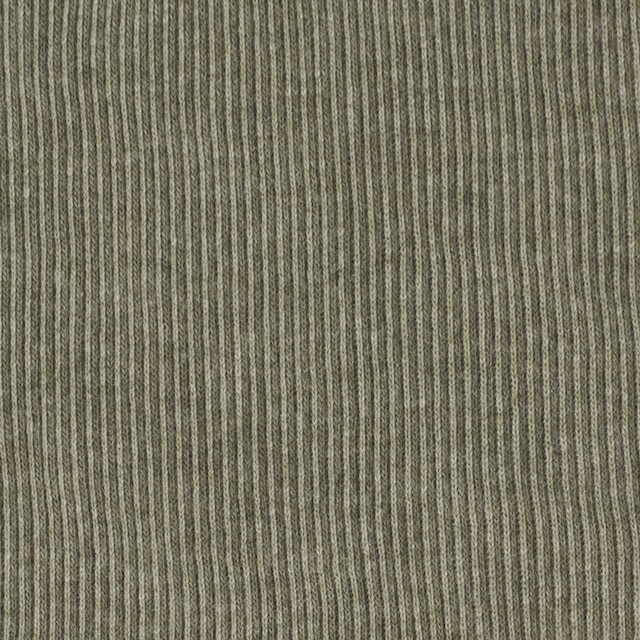 コットン×無地(モスグリーン)×丸編みリブニット_全3色 イメージ1