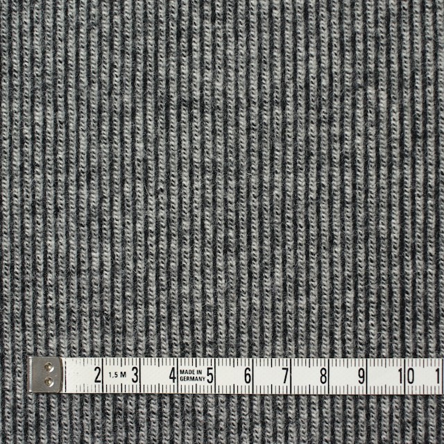 ウール&ナイロン混×無地(グレー)×リブニット イメージ4