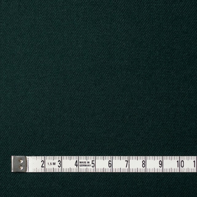ウール×無地(ダークグリーン)×サージ イメージ4