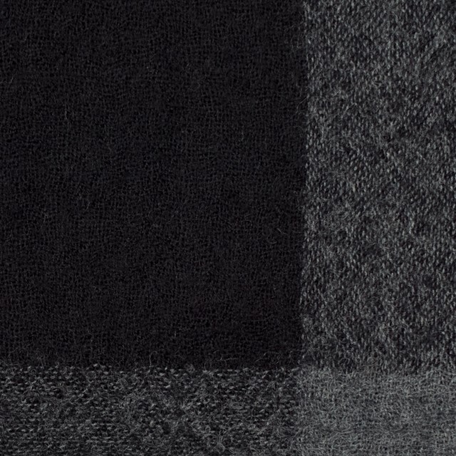 ウール×チェック(チャコールグレー&ブラック)×ガーゼ イメージ1