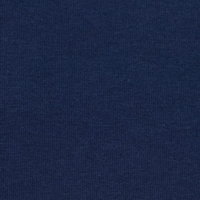 コットン&ポリウレタン×無地(ネイビー)×裏毛ニット イメージ1