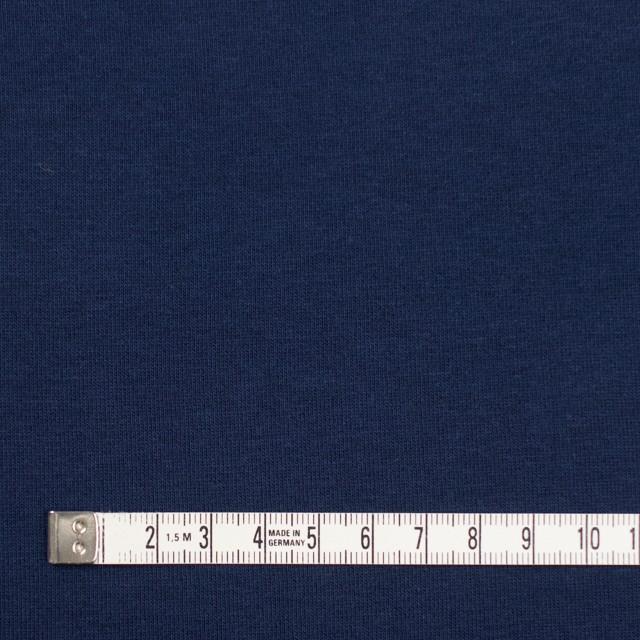 コットン&ポリウレタン×無地(ネイビー)×裏毛ニット イメージ4
