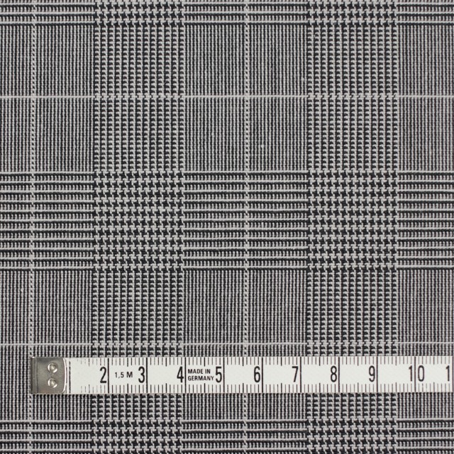 コットン&ポリウレタン×チェック(ライトグレー&ブラック)×かわり織ストレッチ イメージ4