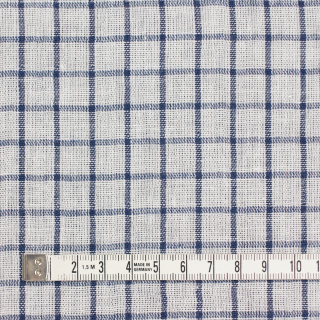 コットン×チェック(ネイビー)×Wガーゼ イメージ4