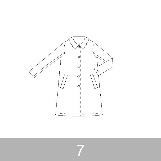 オリジナルパターン#013_Aラインコート_7号 イメージ1