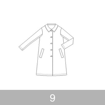 オリジナルパターン#013_Aラインコート_9号
