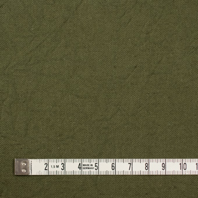 コットン&リネン×無地(カーキグリーン)×キャンバスワッシャー_全15色 イメージ4