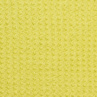 コットン×無地(ライムグリーン)×ワッフルニット_全3色