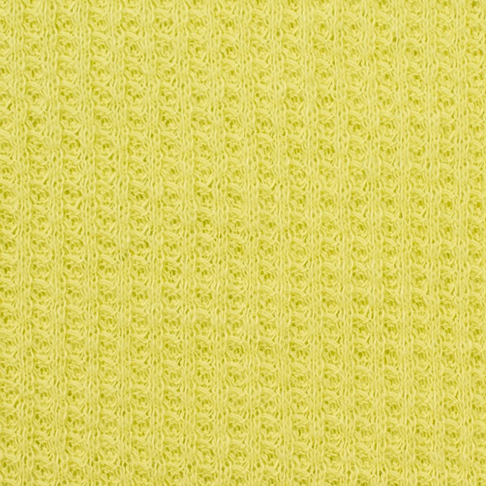コットン×無地(ライムグリーン)×ワッフルニット_全3色 イメージ1