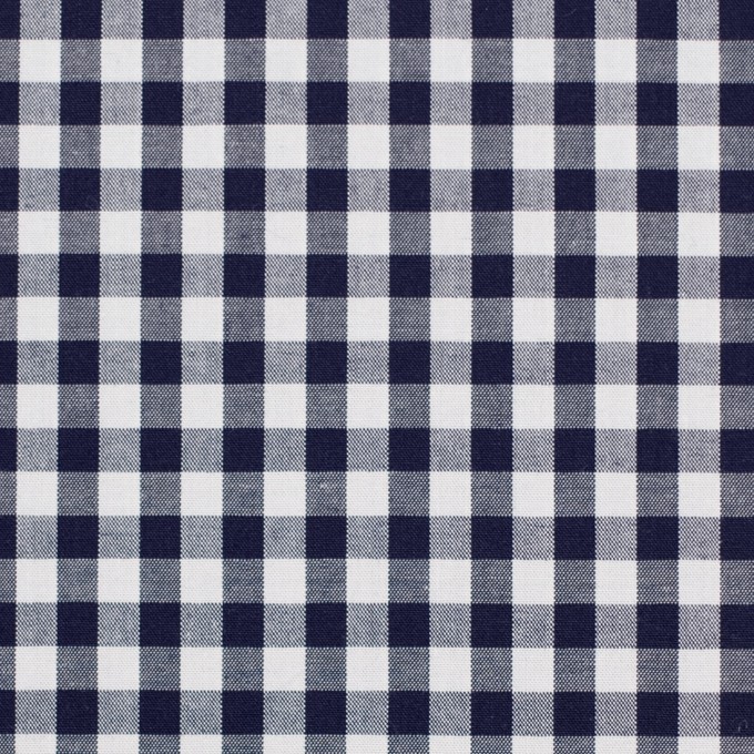 コットン×チェック(ネイビー)×ブロード イメージ1