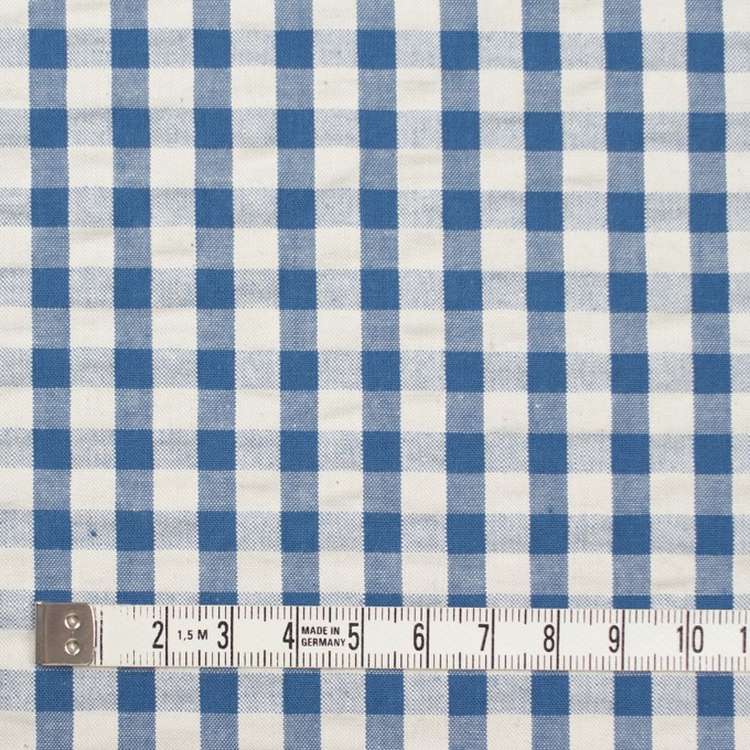コットン×チェック(スカイブルー)×サッカー イメージ4