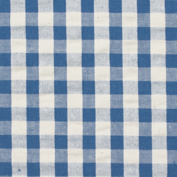 コットン×チェック(スカイブルー)×サッカー イメージ1