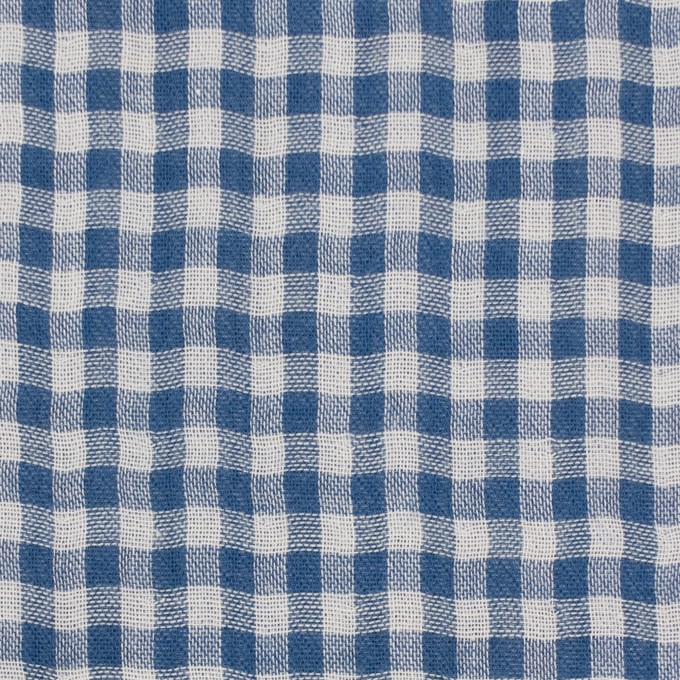 コットン×チェック(ブルー)×ガーゼ&サージ_全2色 イメージ1