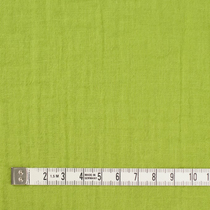 コットン×無地(ライムグリーン)×Wガーゼワッシャー_全20色 イメージ4