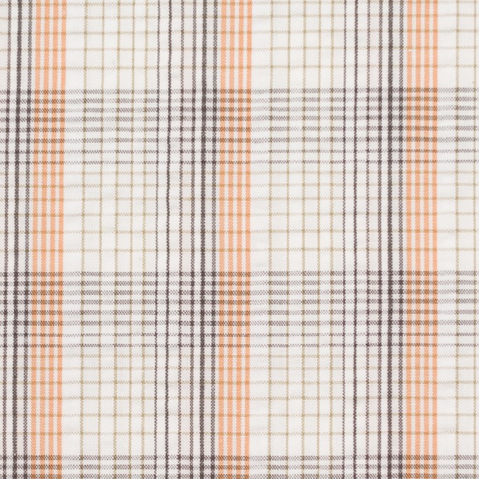 コットン×チェック(オレンジ)×サッカー_全3色 イメージ1