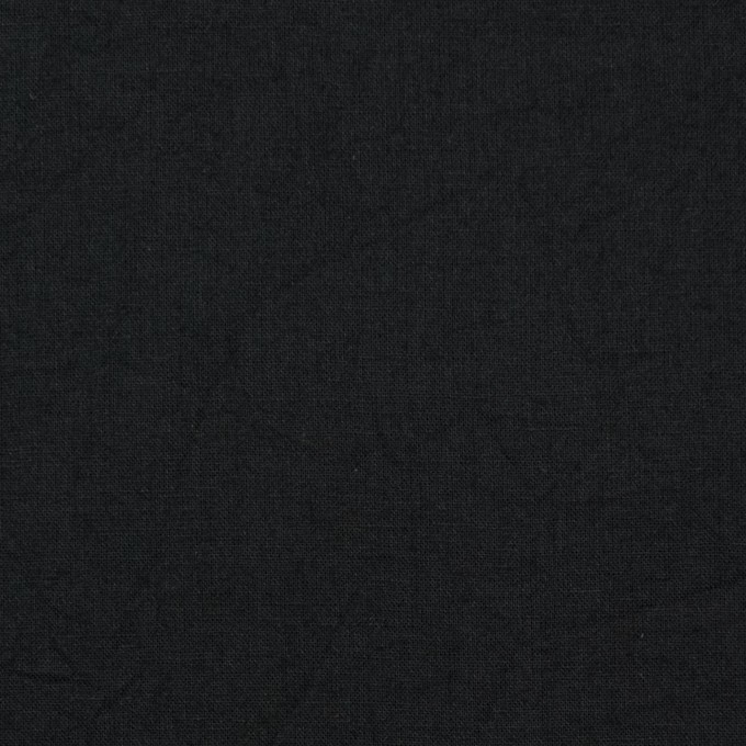 コットン&リネン×無地(ブラック)×ボイルワッシャー_全5色 イメージ1