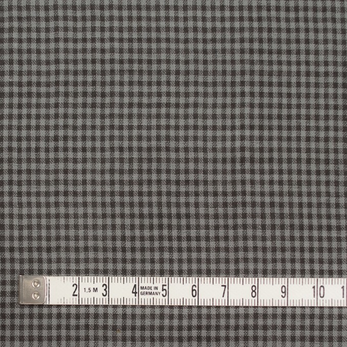 コットン×チェック(グレー&ダークブラウン)×Wガーゼ_全3色 イメージ4