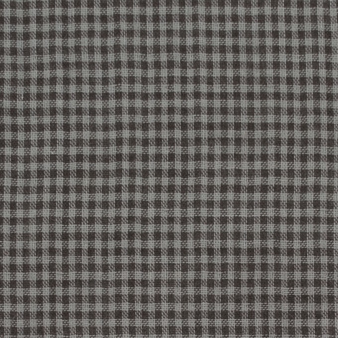 コットン×チェック(グレー&ダークブラウン)×Wガーゼ_全3色 イメージ1