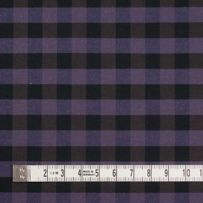 コットン&ポリエステル×チェック(バイオレット)×形状記憶タフタ_全4色 イメージ4