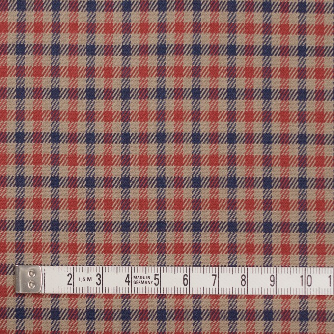 コットン&ポリウレタン×チェック(レッド&ネイビー)×ビエラストレッチ_全2色 イメージ4