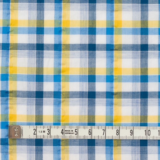 コットン×チェック(イエロー&ブルー)×サッカー_全3色 イメージ4