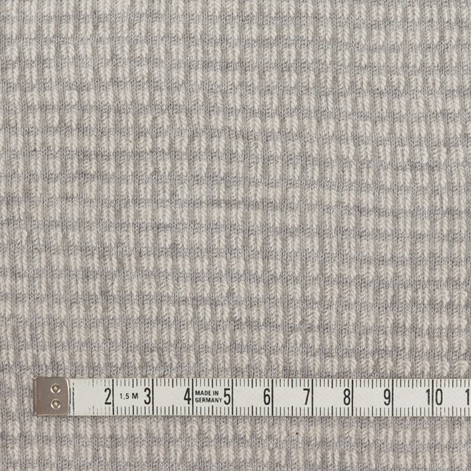 コットン×ミックス(ミルク&グレー)×裏毛ニット イメージ4