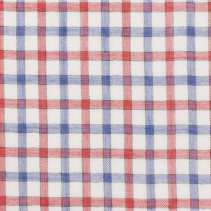 コットン×チェック(トリコロール)×Wガーゼ イメージ1