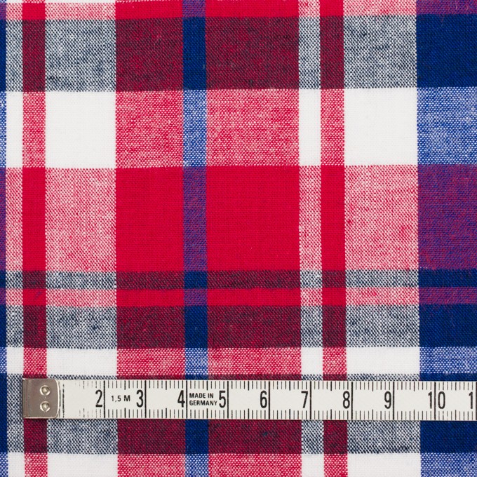 コットン&リネン×チェック(レッド&ネイビー)×シーチング イメージ4