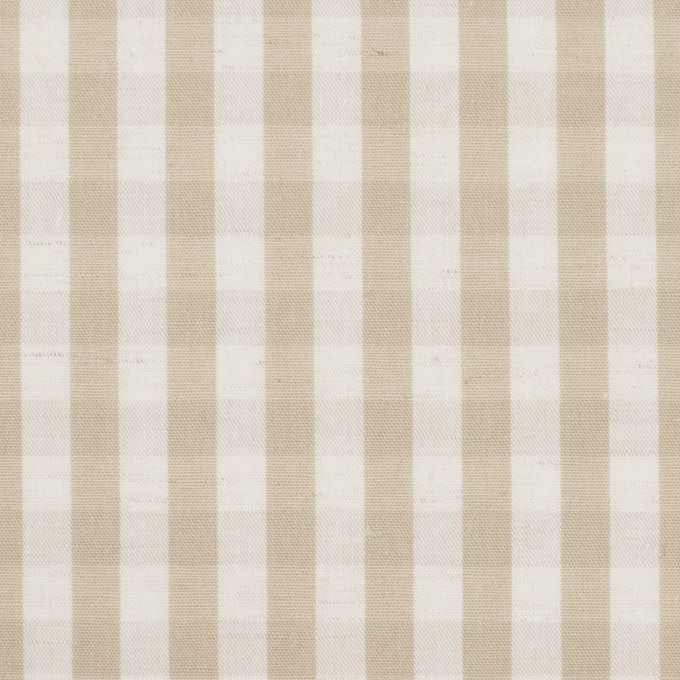 コットン&リネン×チェック(キナリ&ベージュ)×ポプリンワッシャー イメージ1