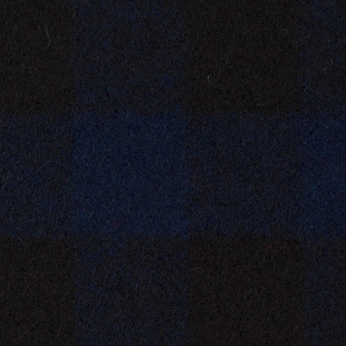 ウール×チェック(ネイビー&ブラック)×ツイード_全2色 イメージ1