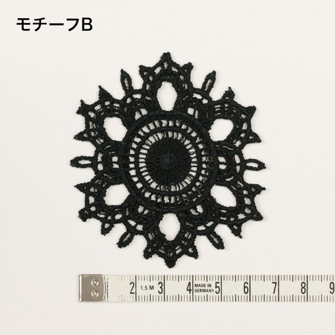 コットン×フラワー(ブラック)×ケミカルレース イメージ4