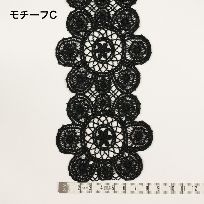 コットン×フラワー(ブラック)×ケミカルレース イメージ5