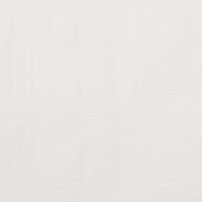 コットン×チェック(オフホワイト)×ボイル&からみ織 イメージ1