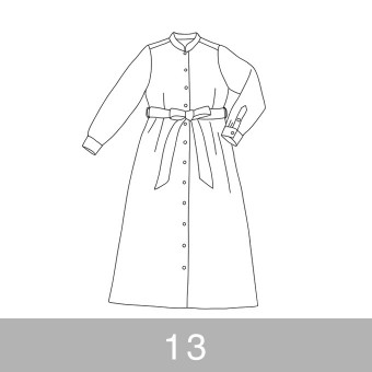 オリジナルパターン#015_ロングシャツワンピース_13号