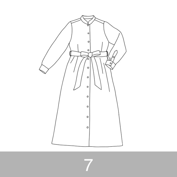 オリジナルパターン#015_ロングシャツワンピース_7号 イメージ1