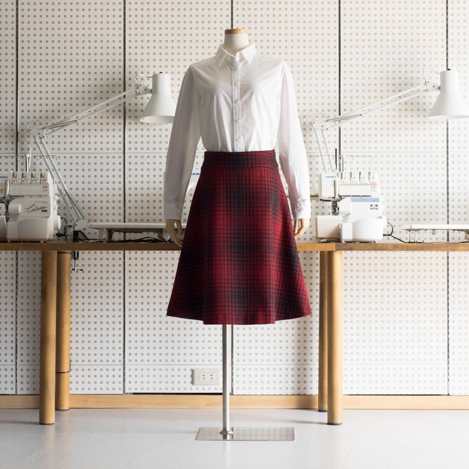 FAB #148 ツイードのヨーク切替フレアスカート(オリジナルパターン＃017) - fab-fabric sewing studio