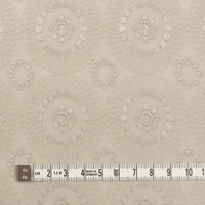 コットン×フラワー(グレイッシュベージュ)×ローン刺繍_全6色 イメージ4